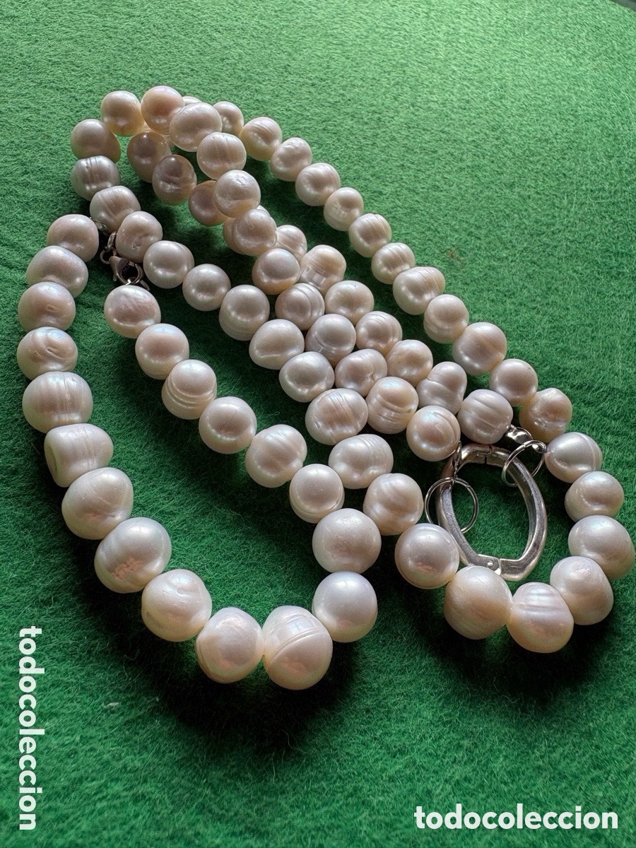 Joyeria: Salida 1 c&eacute;ntimo, Collar + pulsera de perlas aut&eacute;nticas y cierres de plata de ley (A3)