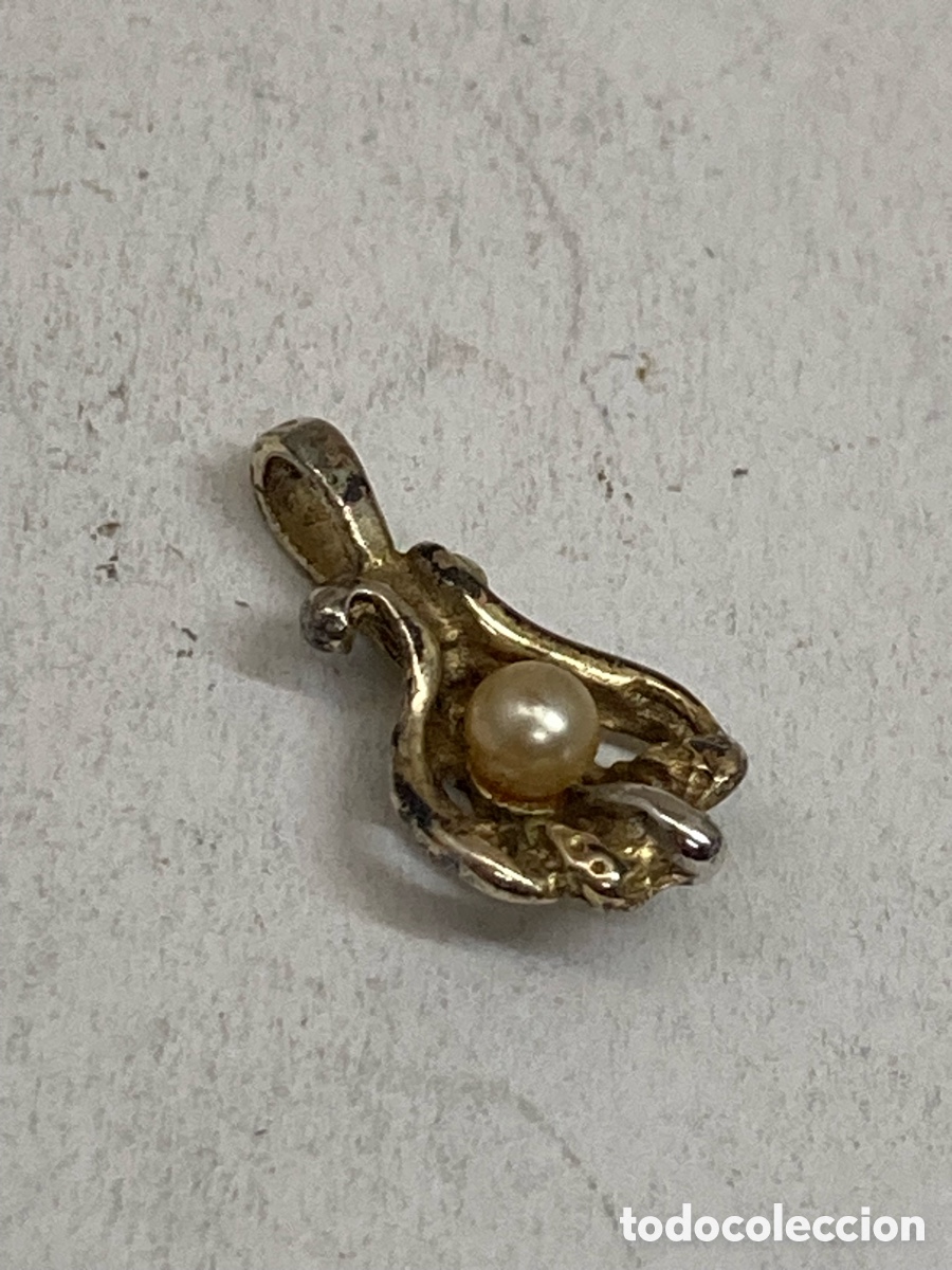 Joaillerie: Colgante de plata y perla C595