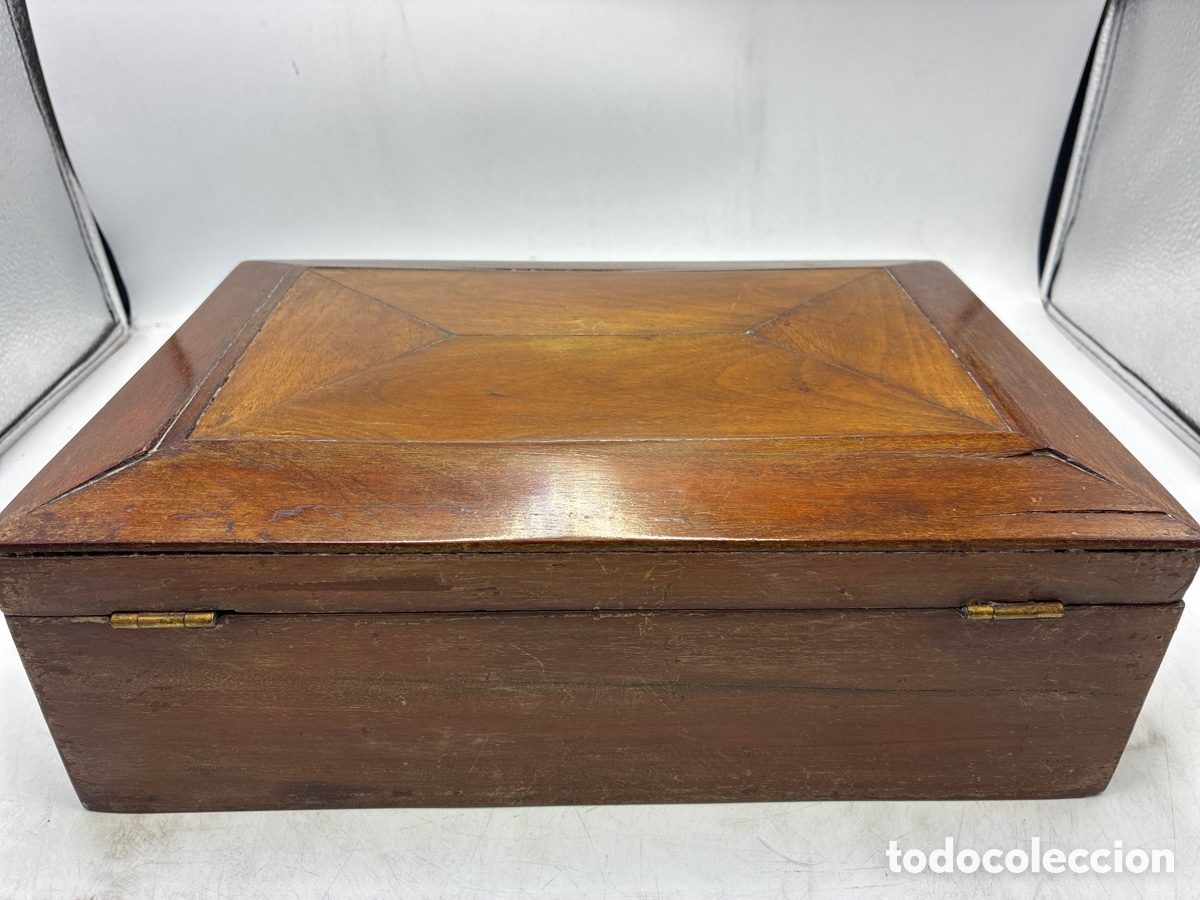 Joyeria: Antigua Caja Joyero o Costurero . - Foto 4