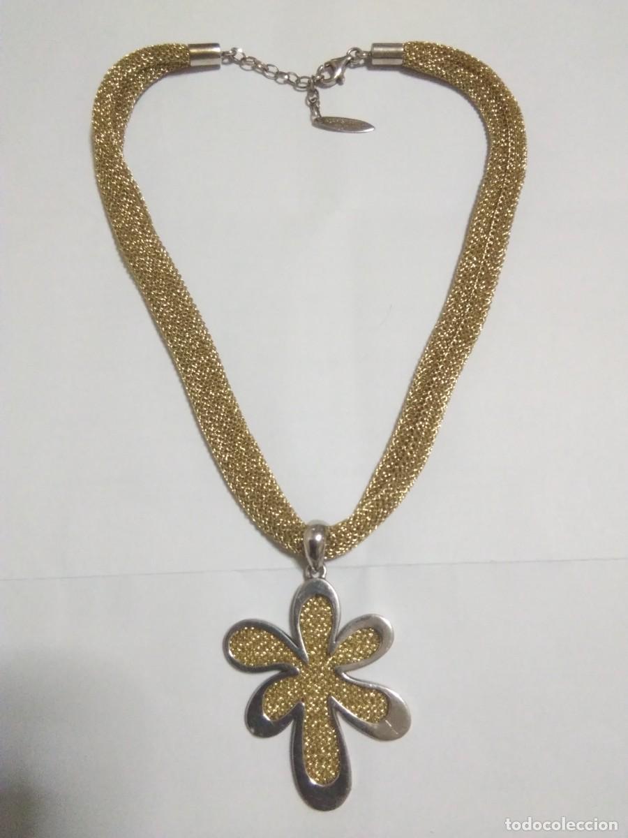 Joyeria: Collar en malla de plata 925 dorada con colgante Adami & Martucci