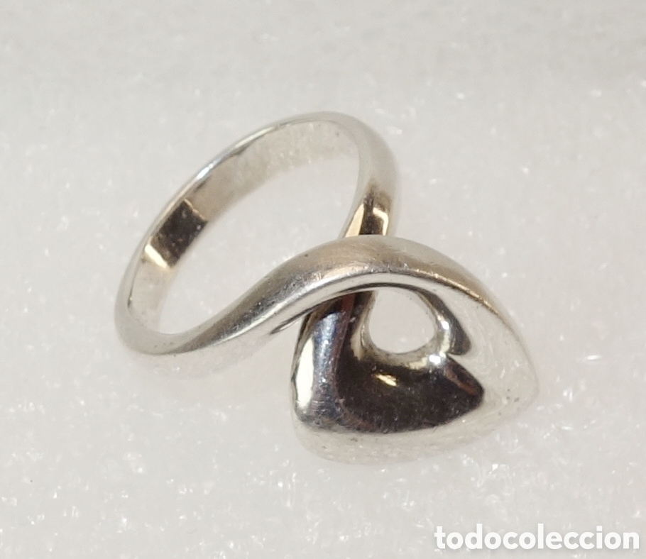 Joyeria: Anillo plata 925 Lazo coraz&oacute;n