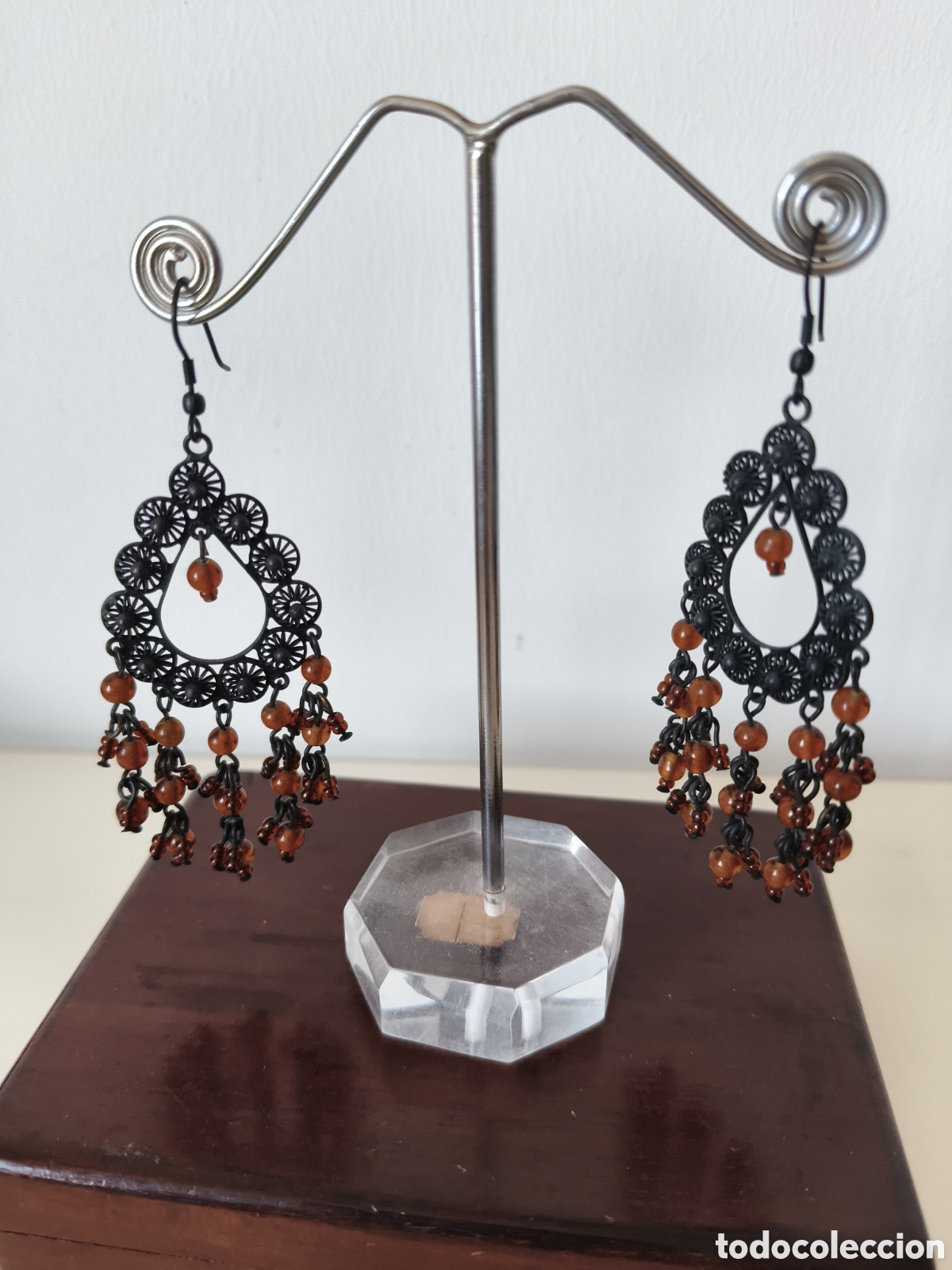 Joyeria: ATRACTIVOS 0ENDIENTES HIPPIES EN FILIGRANA Y CRISTAL