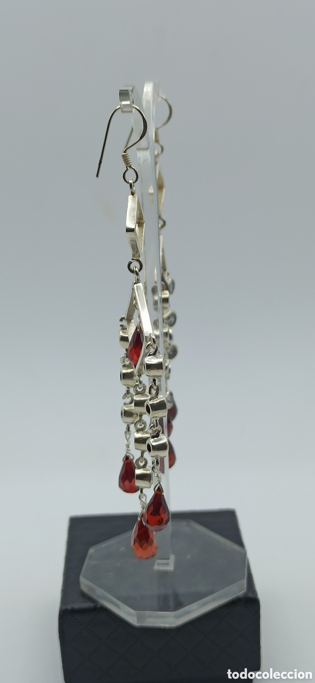 Joyeria: Pendientes Granates y Circonitas en Plata - Foto 4