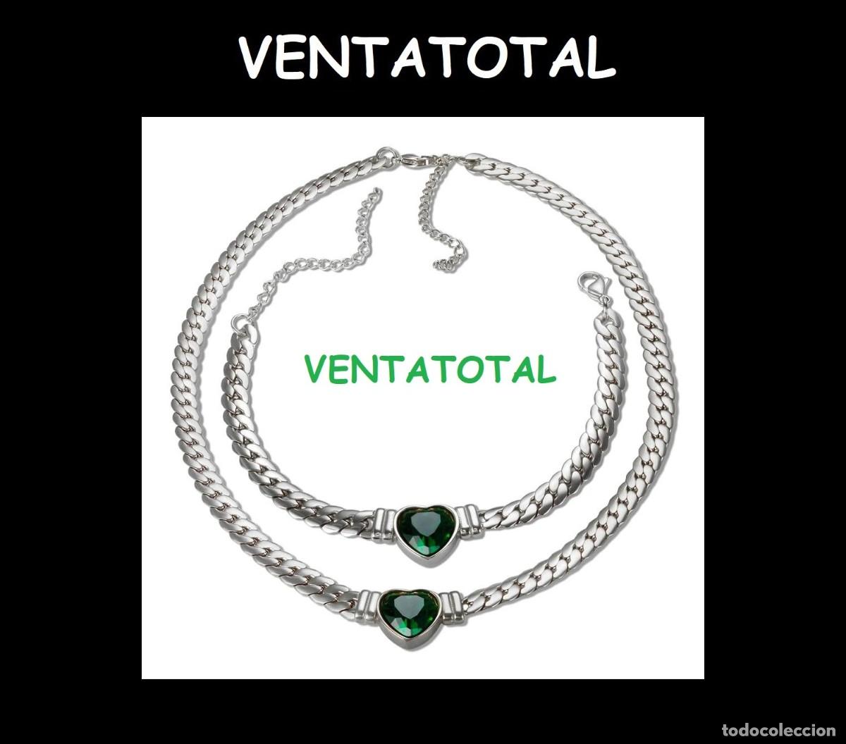 Joalharia: LUJO CONJUNTO DE CADENA Y PULSERA CON ESMERALDAS CORAZON ES DE ORO DE 18KILATES LAMINADO LEE DENTRO