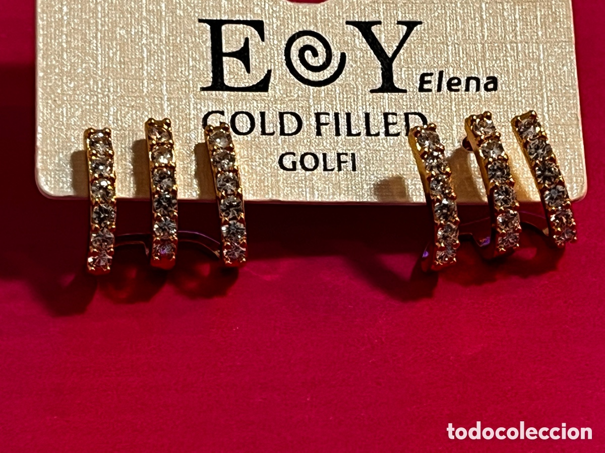 Joyeria: Pendientes Gold Filled E@Y Elena (ba&ntilde;o de oro) - Foto 2