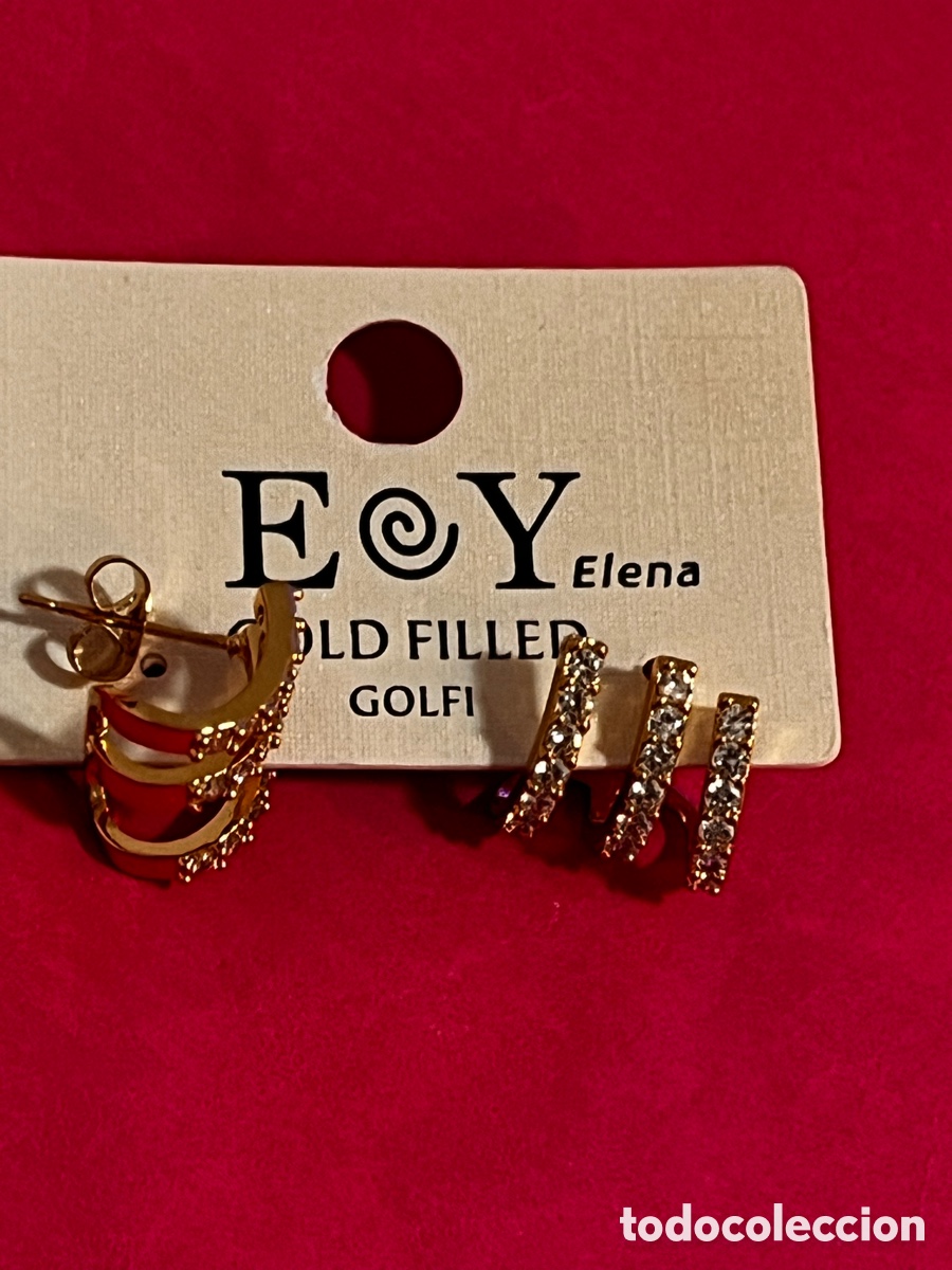 Joyeria: Pendientes Gold Filled E@Y Elena (ba&ntilde;o de oro) - Foto 4