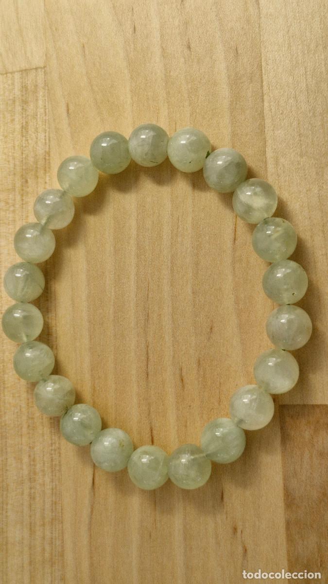 Joyeria: Pulsera de Jade Prehnita Verde AAA+ Calma mental Comunicacion con seres elevados