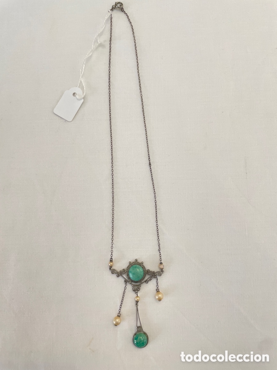 Joyeria: Collar de plata siglo XX