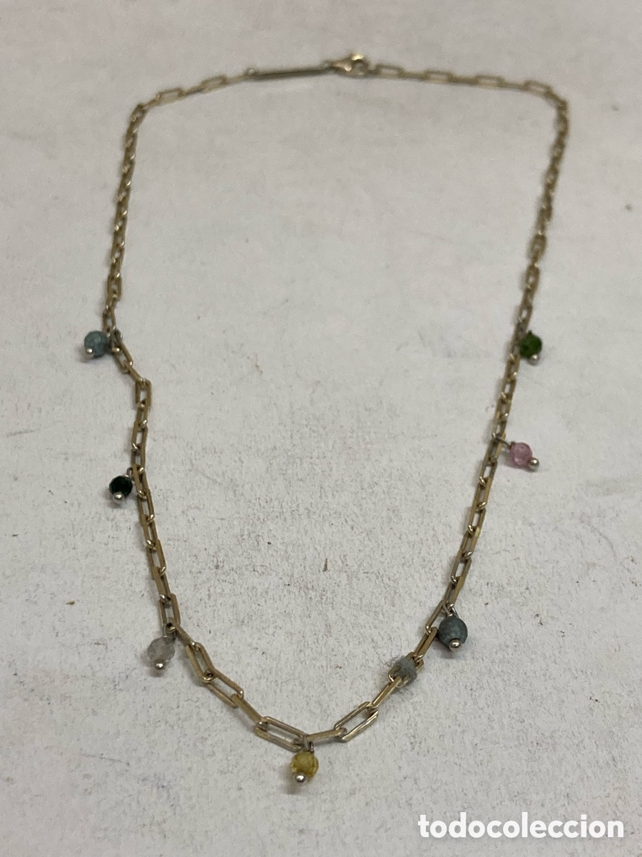 Joyeria: Collar de plata Singulari dorado CC459