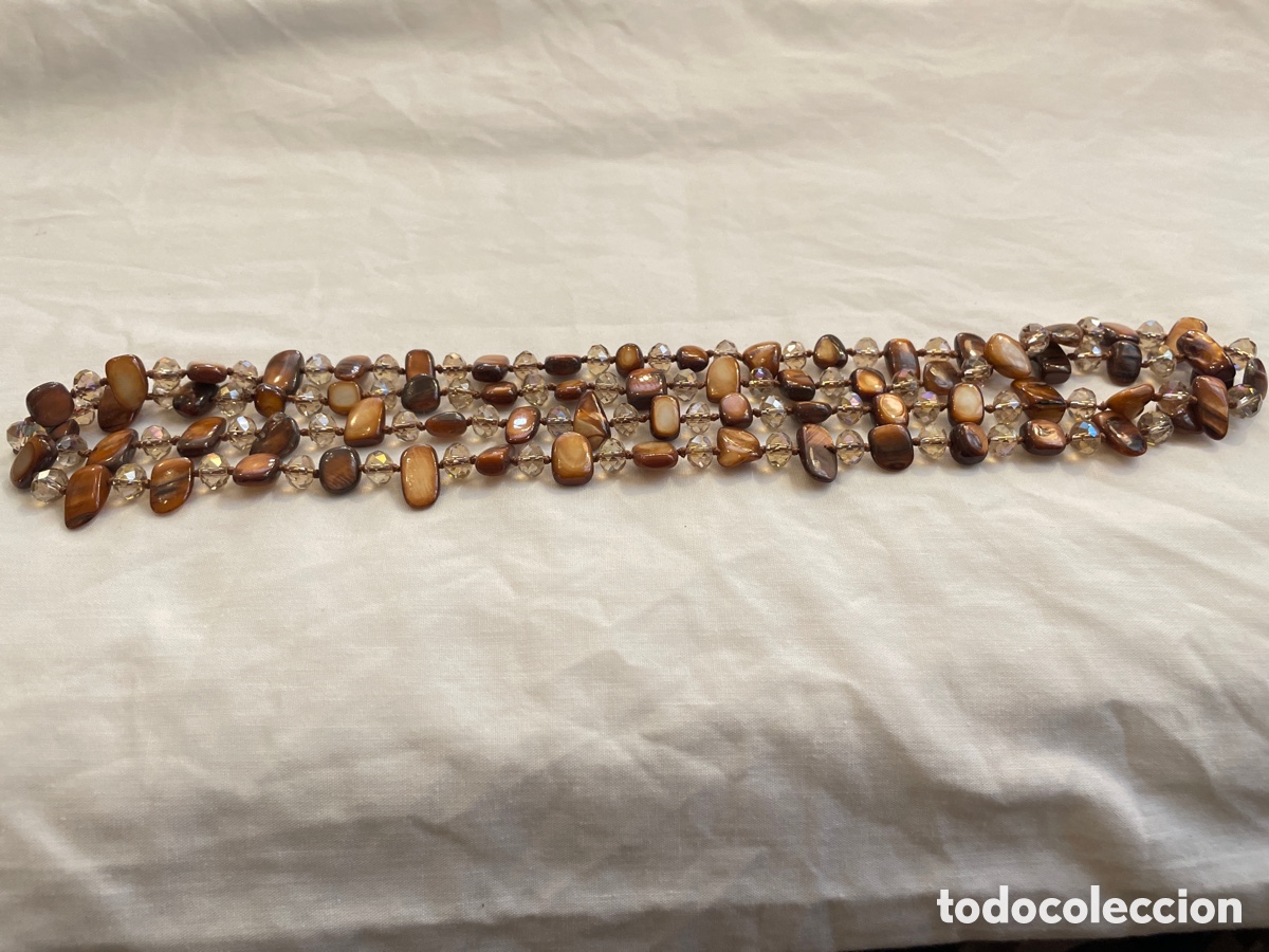 Joyeria: Collar n&aacute;car marr&oacute;n y cristal checo - Foto 2