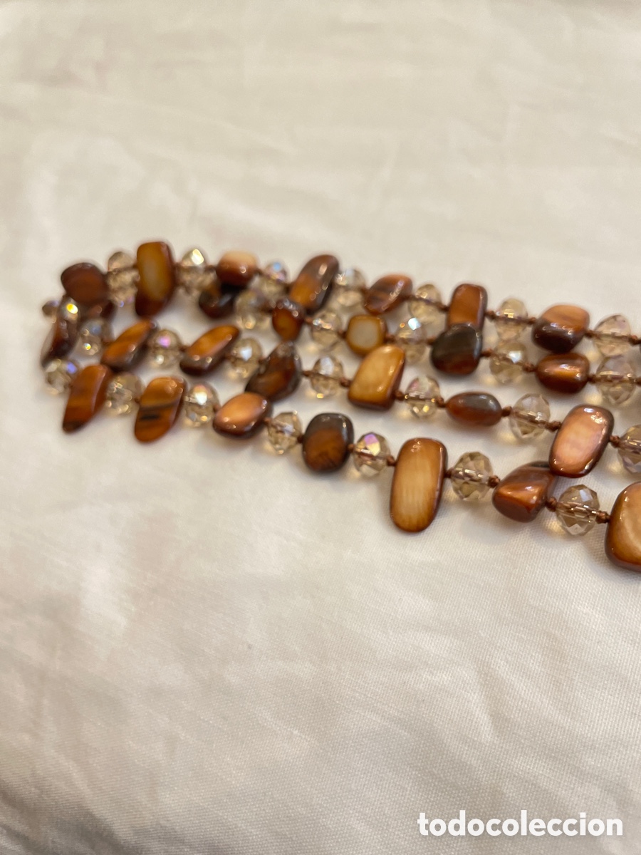 Joyeria: Collar n&aacute;car marr&oacute;n y cristal checo - Foto 4