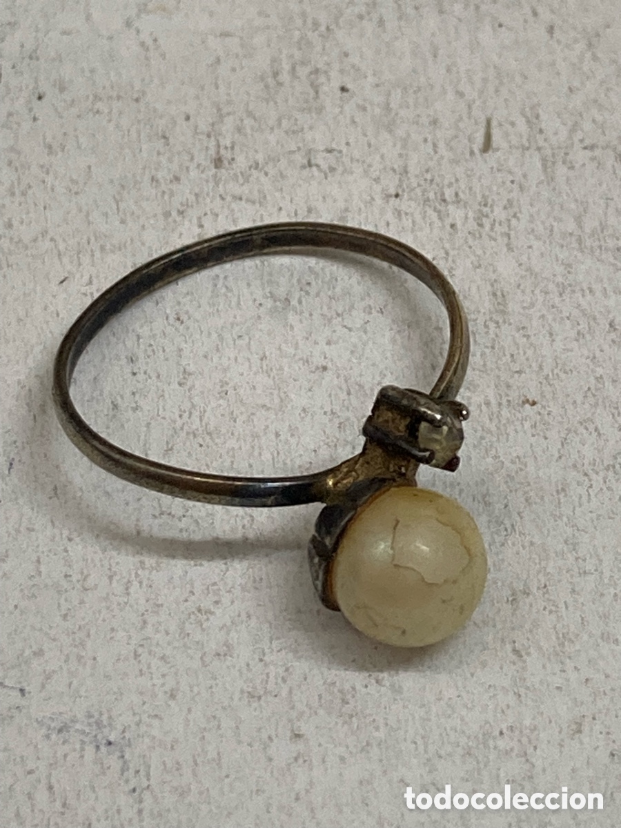 Joyeria: Anillo de plata perla S477