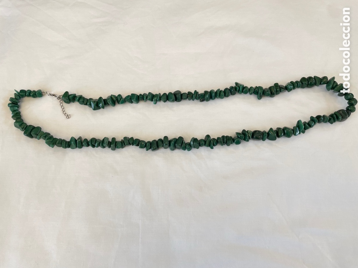 Joyeria: Collar cuarzo verde siglo XX