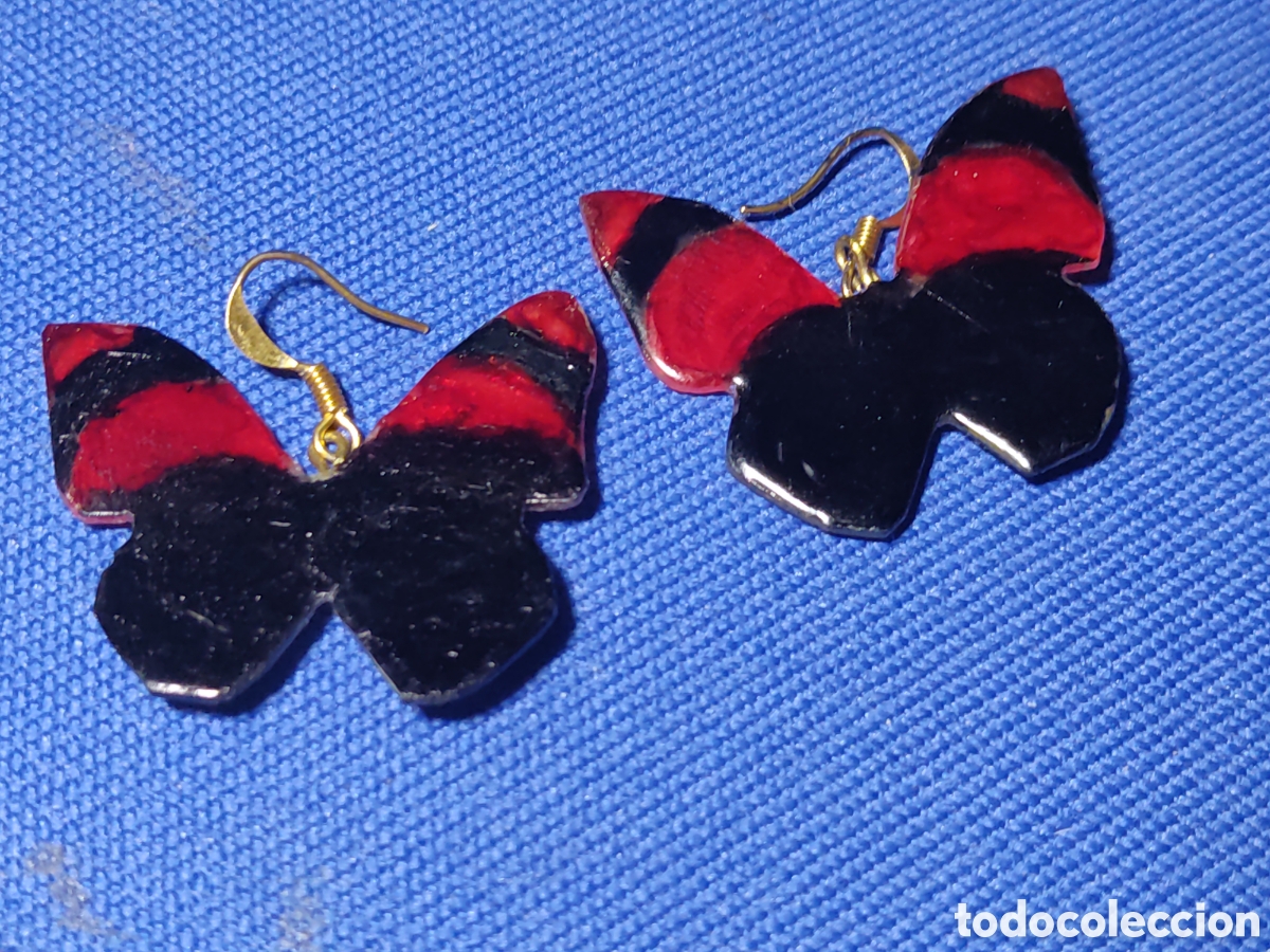 Joyeria: Pendientes artesanales mariposa.Vintage.