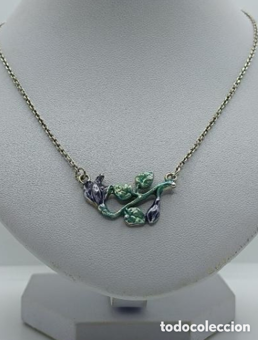 Joyeria: Gargantilla plata de ley contrastada estilo modernista, Art Nouveau