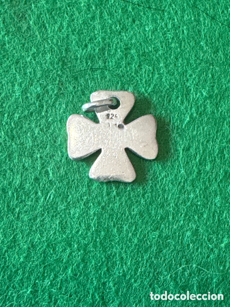 Joyeria: Colgante plata de ley tr&eacute;bol 4 hojas (A15)