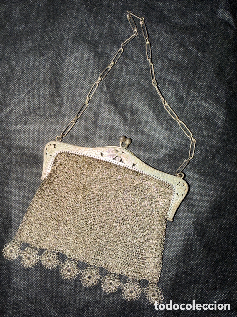 Joyeria: Bolso antiguo de plata (1900) - Foto 1