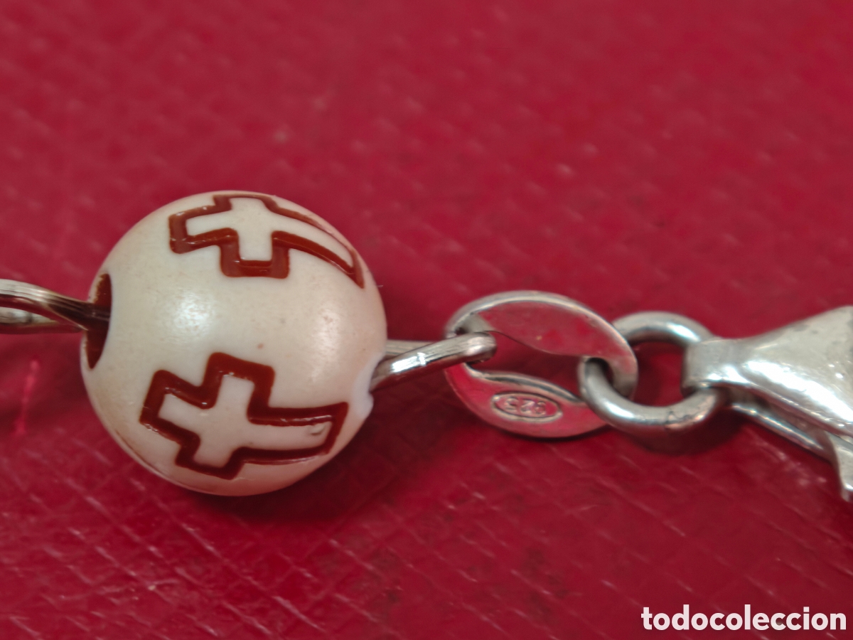 Joyeria: Pulsera religiosa en plata de ley y PVC - Foto 6