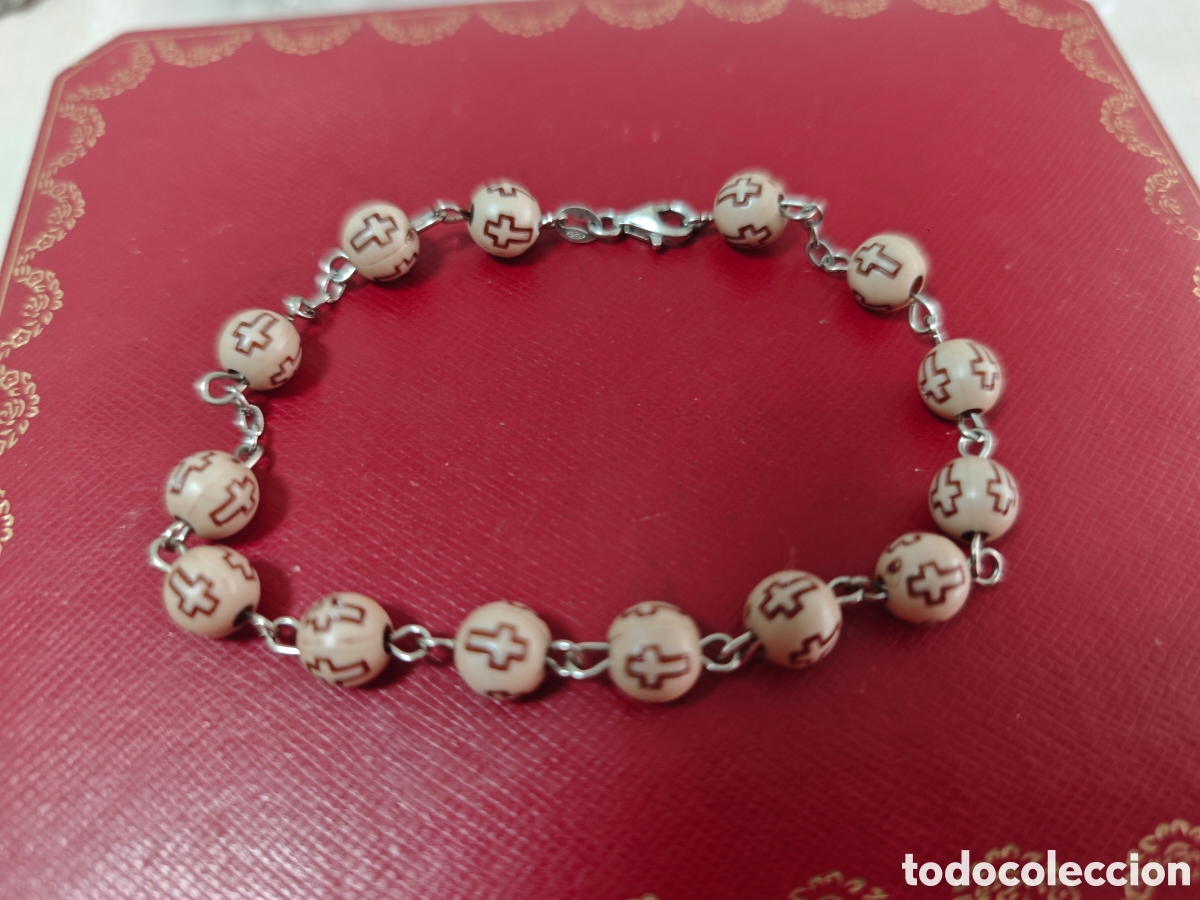Joyeria: Pulsera religiosa en plata de ley y PVC - Foto 8