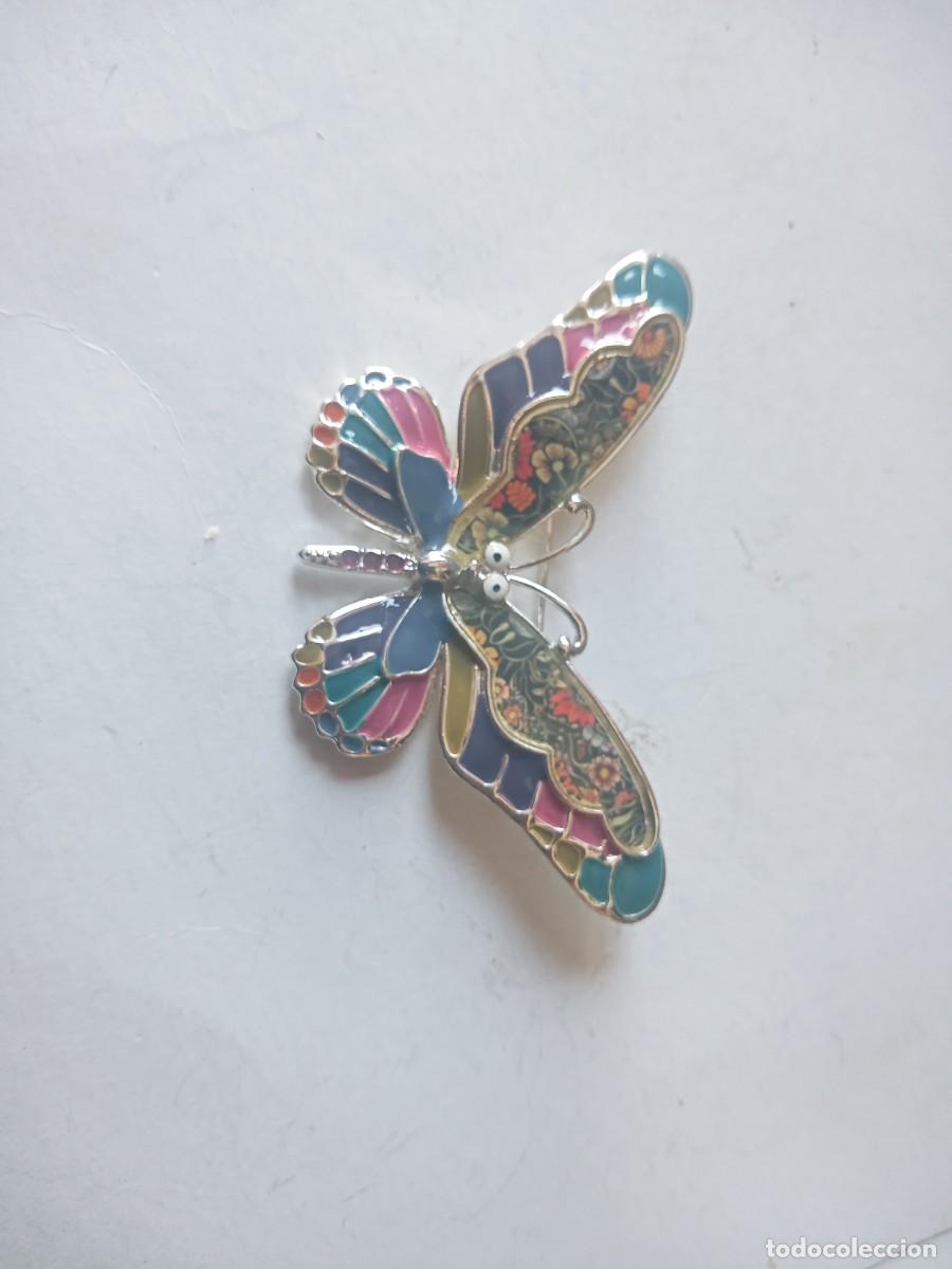 Joyeria: BONITO BROCHE MARIPOSA. ESMALTE Y METAL ANTIGUOS