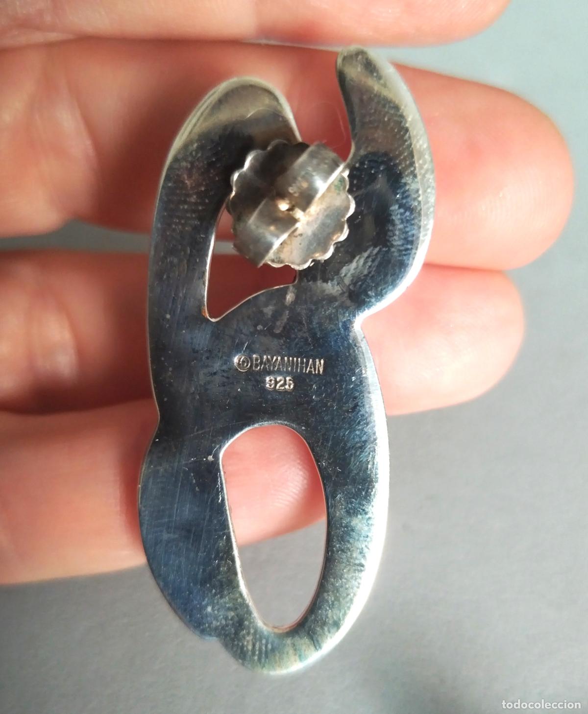 Joyeria: Pendientes de plata de ley contrastada, cierre de presi&oacute;n. - Foto 3