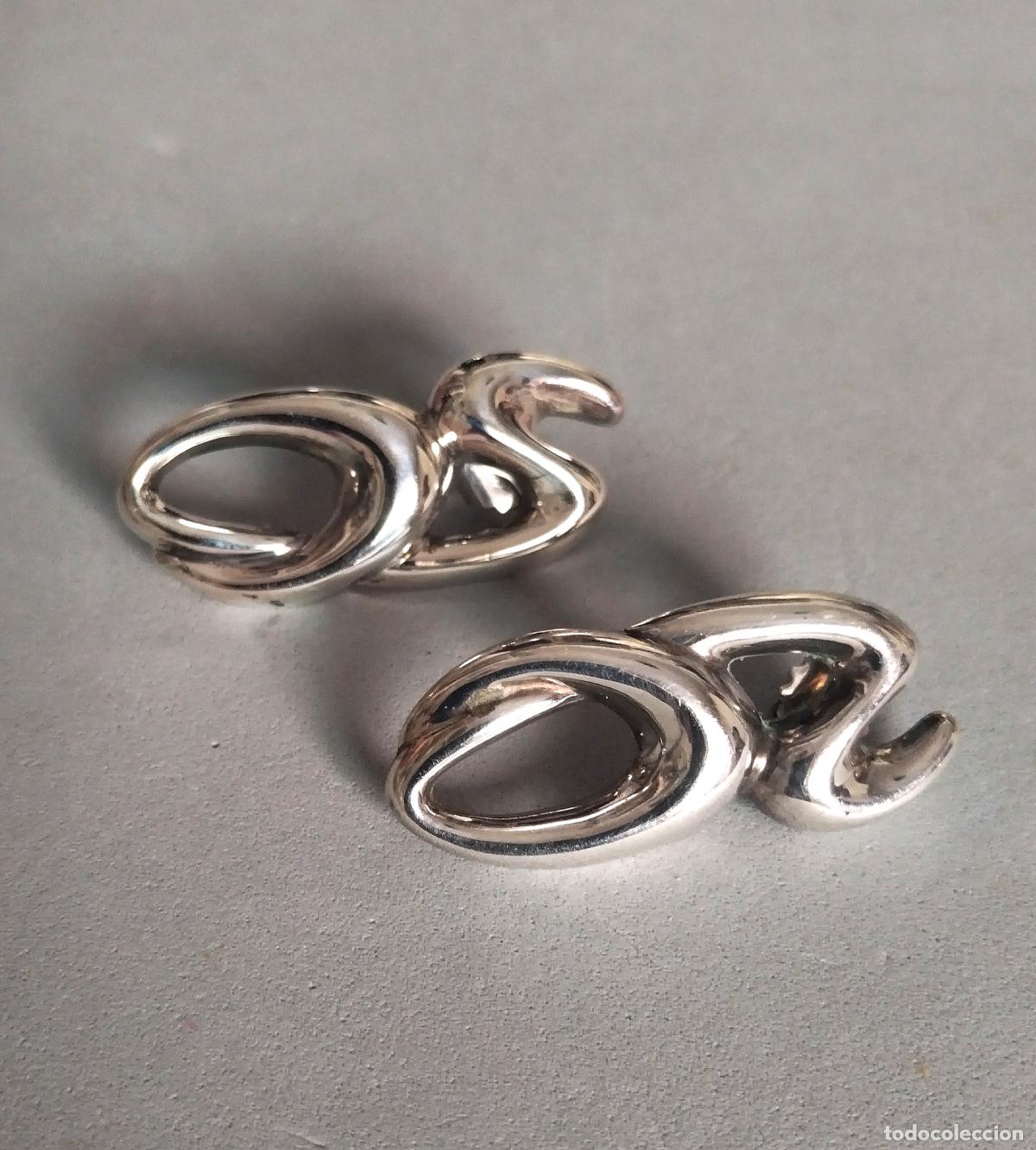 Joyeria: Pendientes de plata de ley contrastada, cierre de presi&oacute;n.