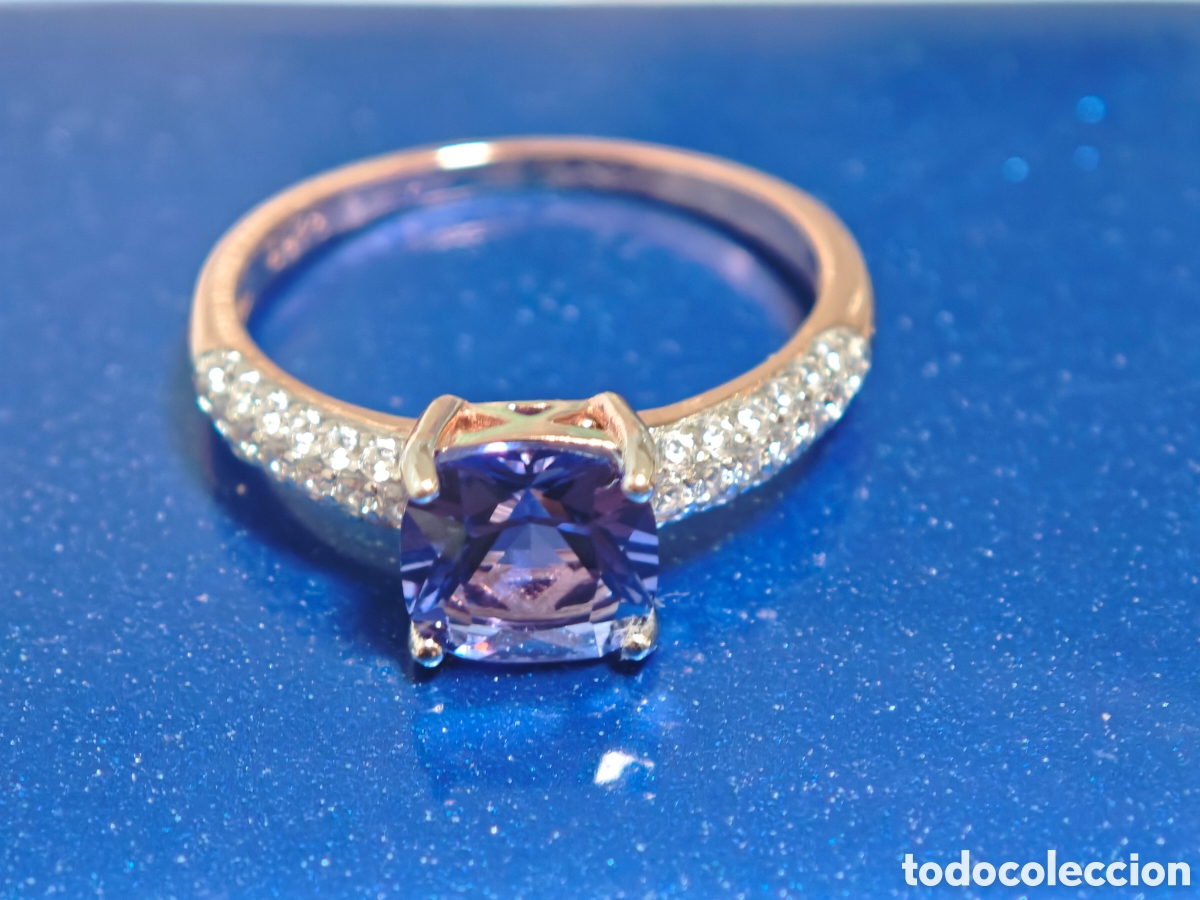 Joyeria: Anillo de plata de ley con tanzanita - Foto 2