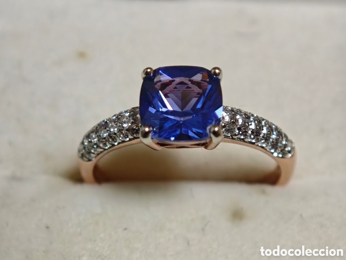 Jewelry: Anillo de plata de ley con tanzanita