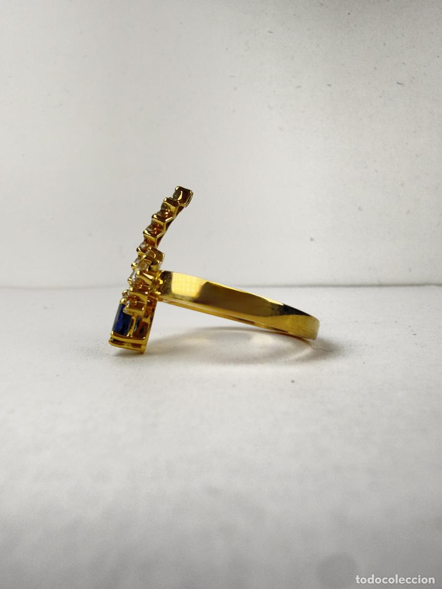 Joyeria: Anillo Oro 18K Zafiro y Diamantes - Foto 3