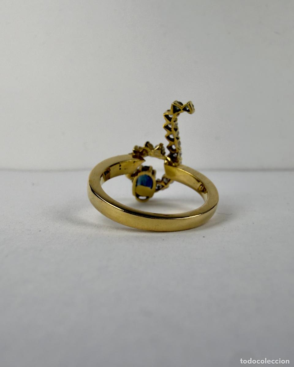 Joyeria: Anillo Oro 18K Zafiro y Diamantes - Foto 4