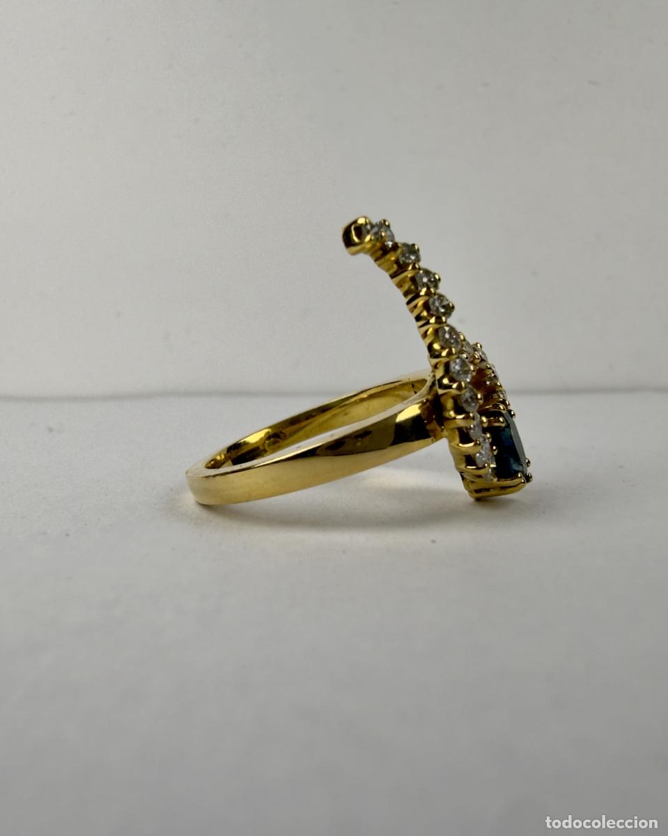 Joyeria: Anillo Oro 18K Zafiro y Diamantes - Foto 5