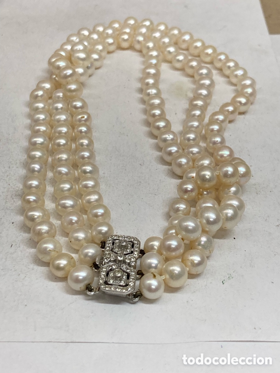 Joyeria: Collar de plata y perlas CC460