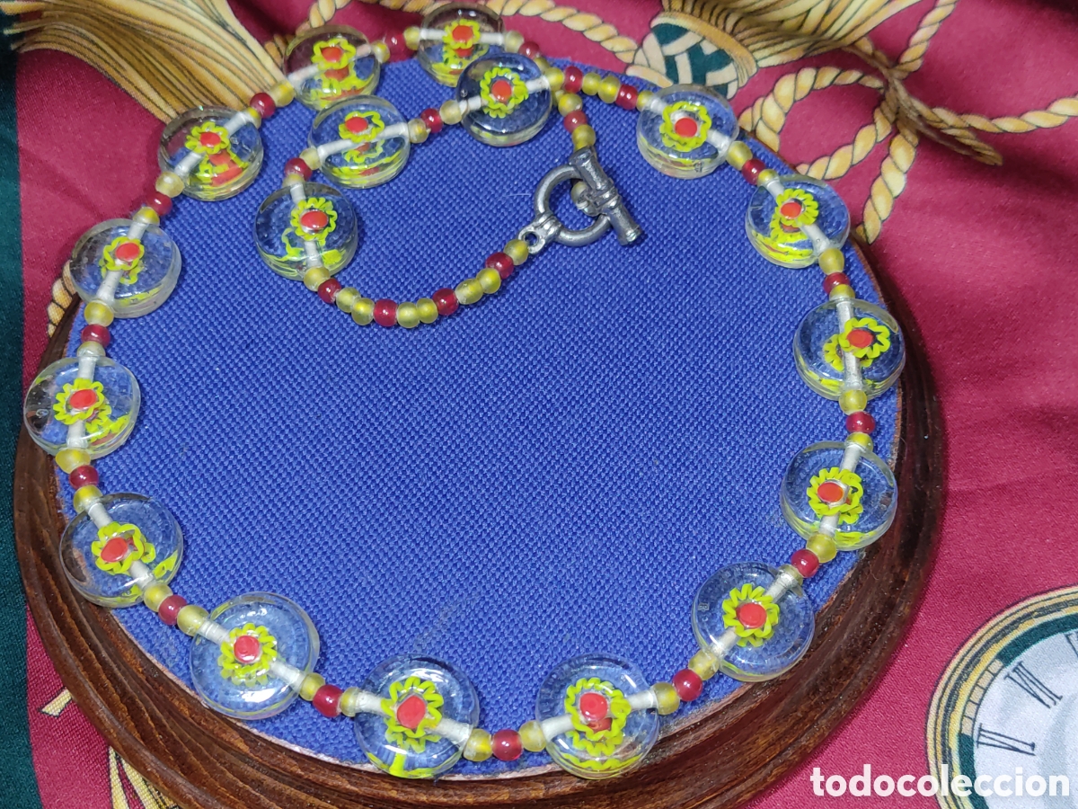 Joyeria: Antiguo collar de cristal de Murano,A&ntilde;os 40.
