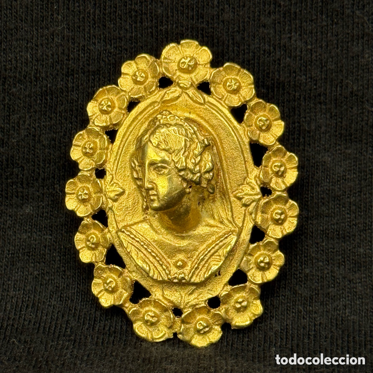 Joyeria: ANTIGUO COLGANTE BRONCE FALLERA MAYOR VALENCIA RETRATO BUSTO MUJER