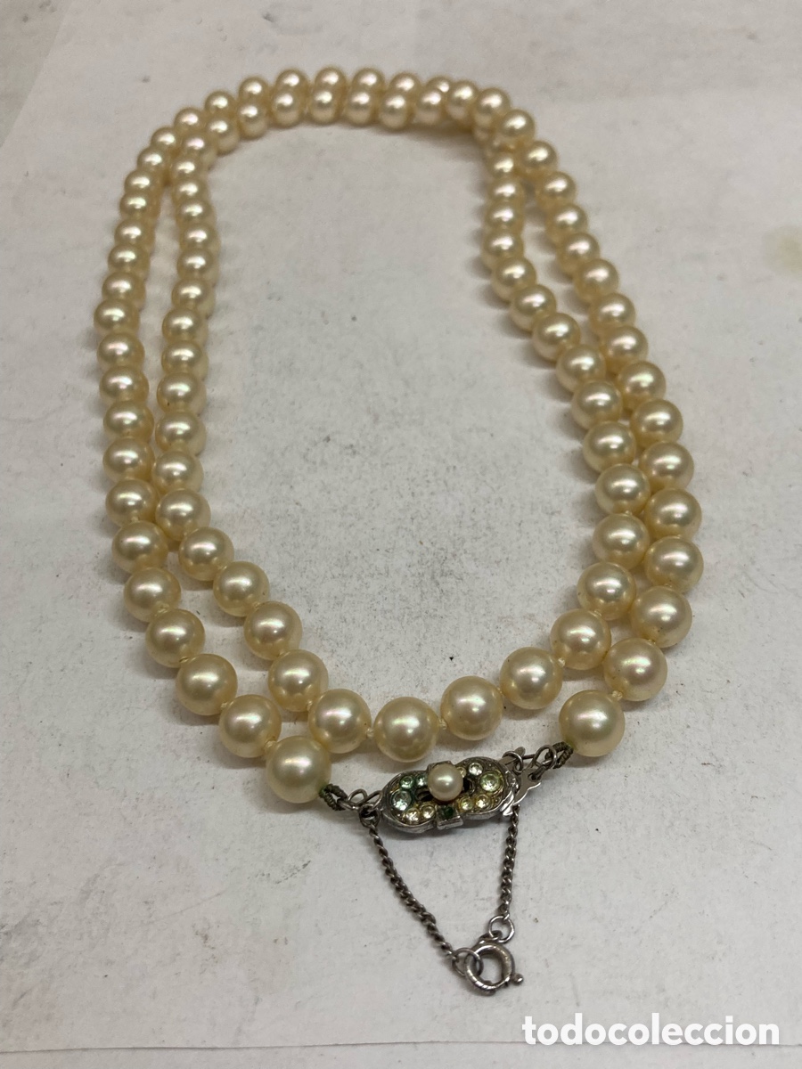 Joyeria: Collar de perlas y cierre de plata /CC461 - Foto 2