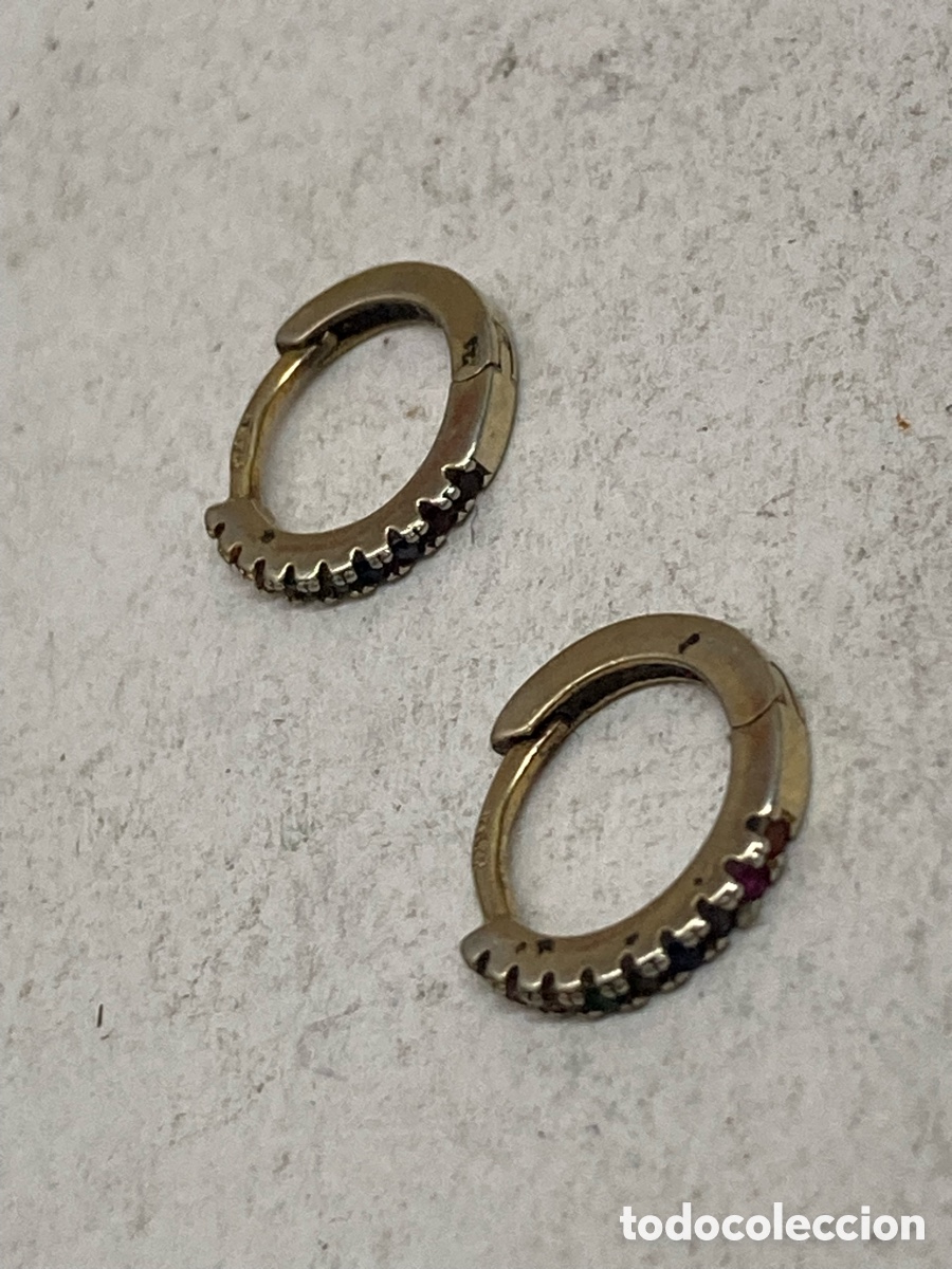 Joyeria: Pendientes de plata engastado P478