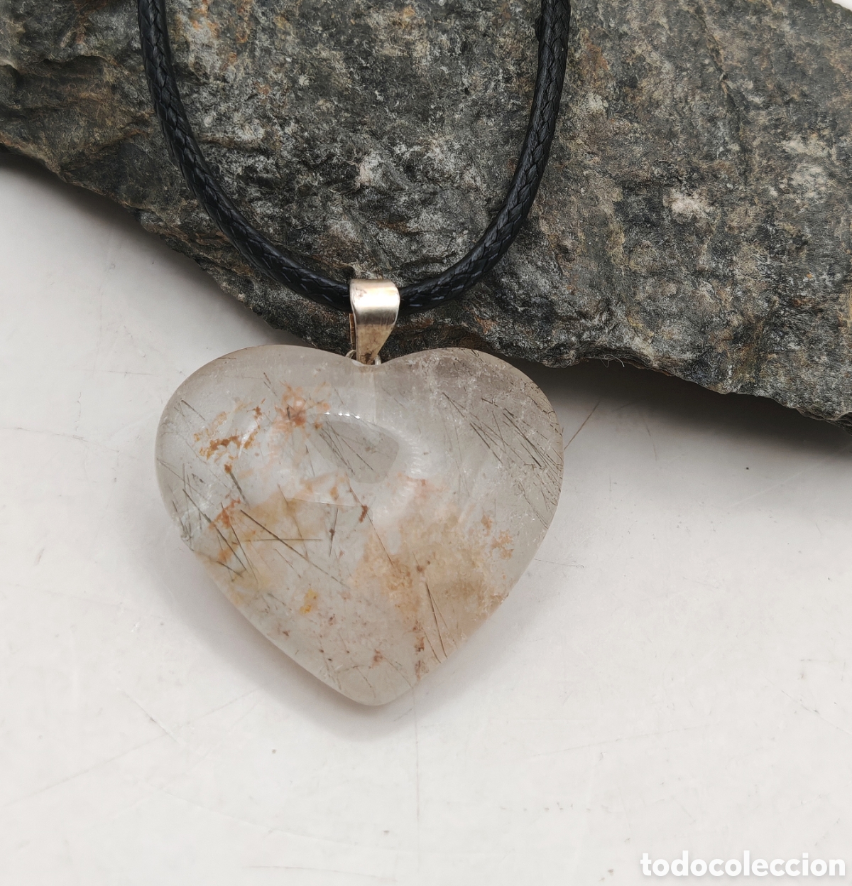 Joyeria: Colgante de Cuarzo con Turmalina Verde