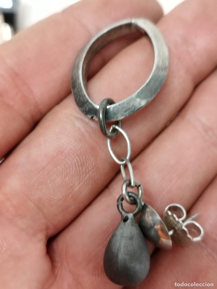 Joyeria: Lote de pendientes y broche tipo capa. A identificar. - Foto 7