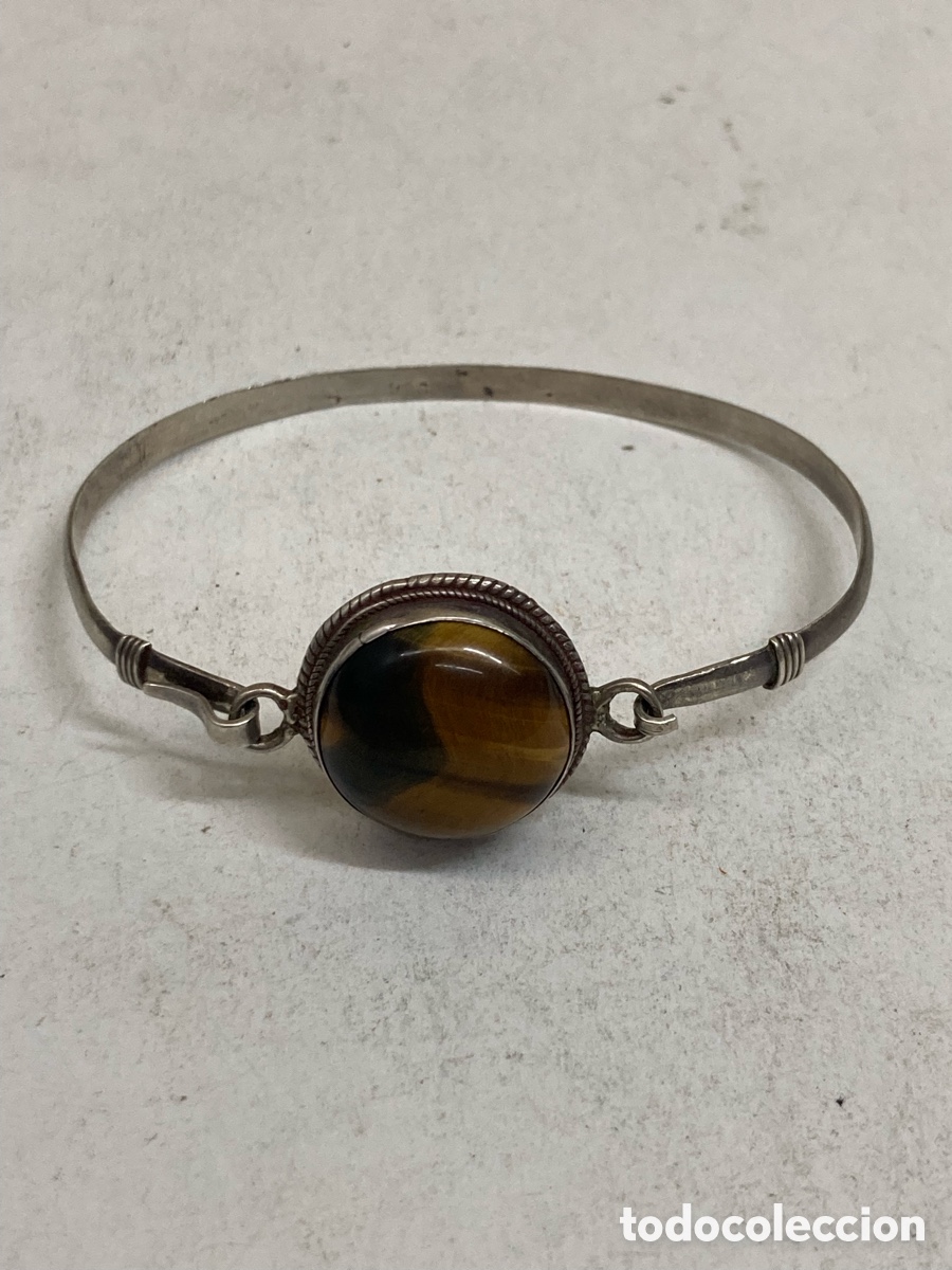 Gioielleria: Pulsera de plata piedra ojo de tigre Pul383