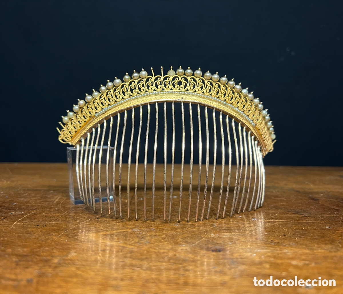 Joyeria: Peina francesa con perlas. Paris, S.XIX - Foto 4