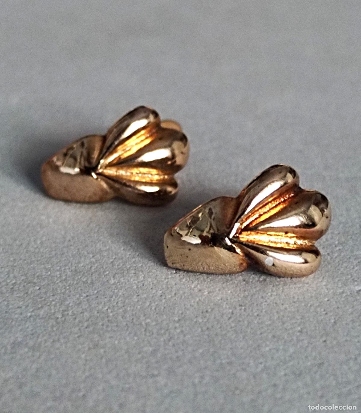 Joyeria: Pendientes de plata de ley con ba&ntilde;o de oro, cierre de pala catal&aacute;n.