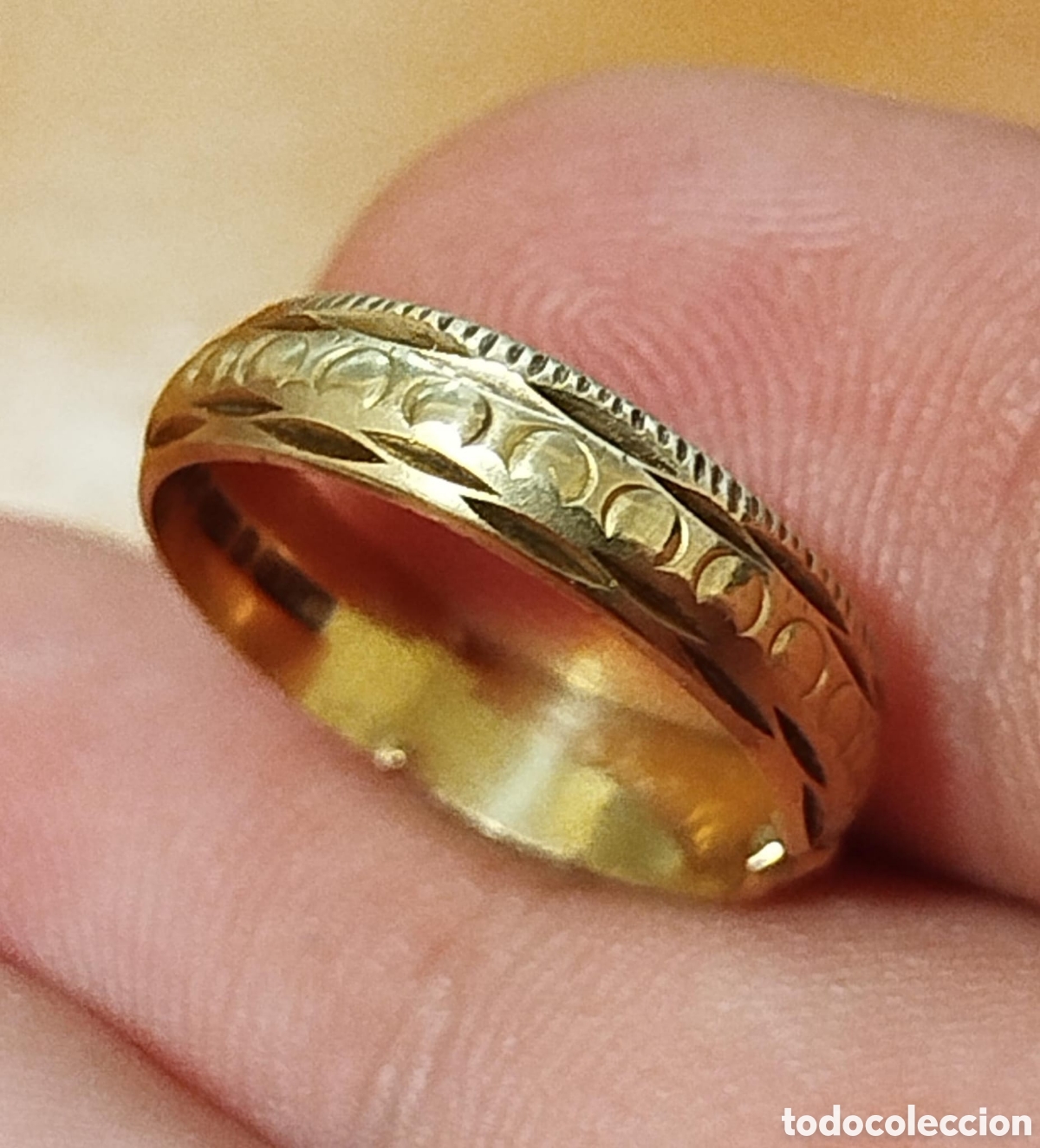 Joyeria: Anillo Alianza Vintage de Oro 9k &rdquo;Trul-ov&rdquo; (Londres, 1972)