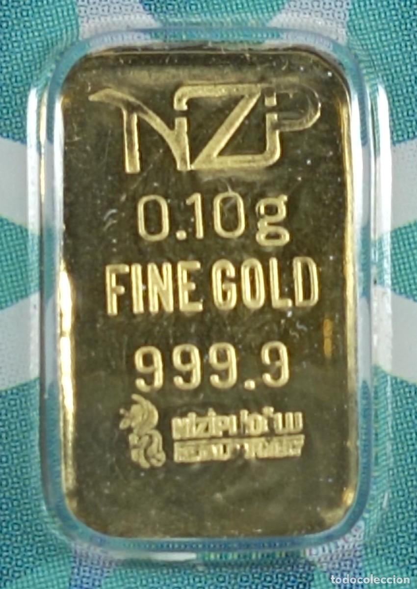 Joyeria: Lingote de Oro puro 24k 0,10 gramos NZP (Fine Gold 999,9) Estuche