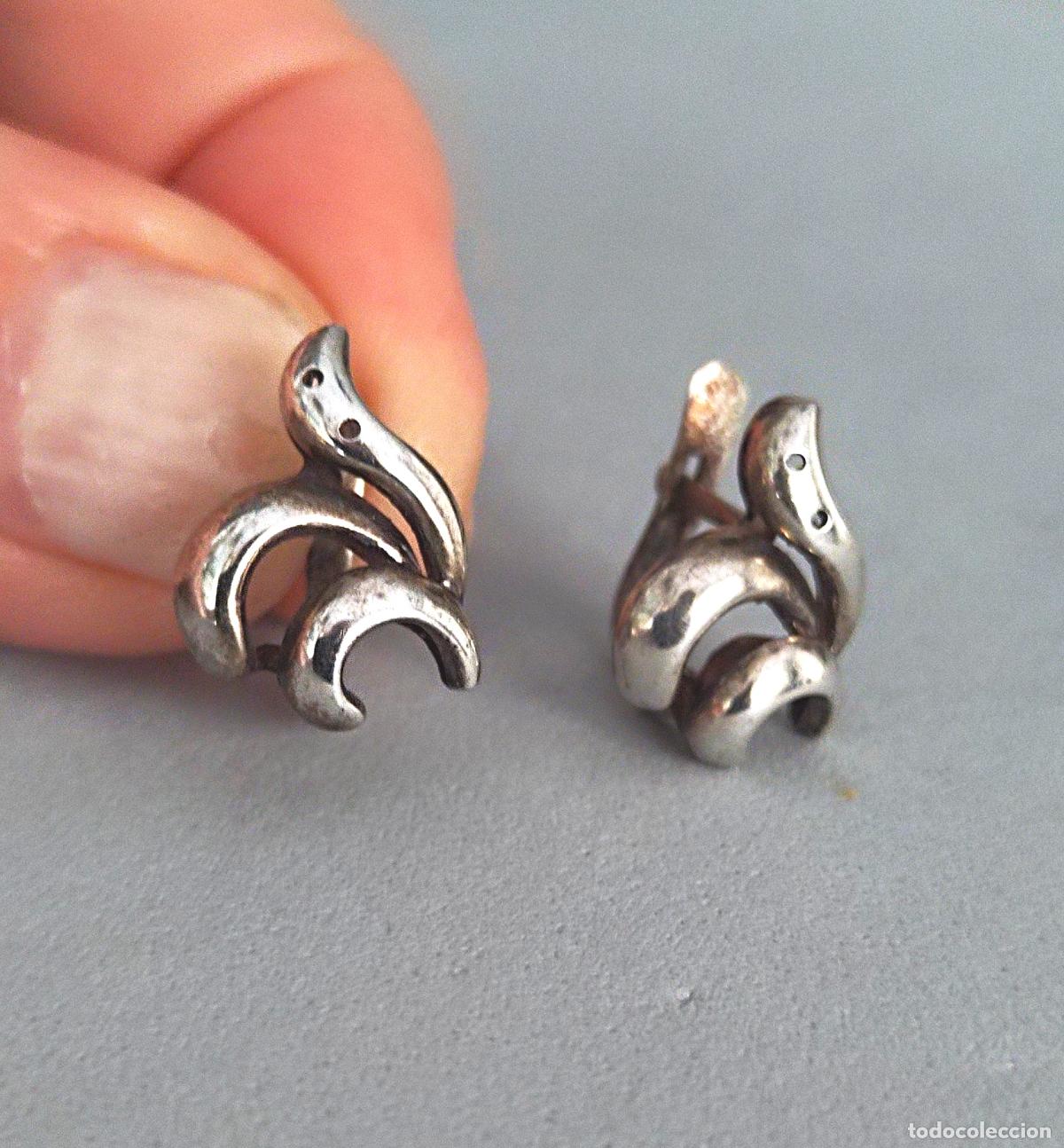 Joyeria: Pendientes de plata de ley, cierre de pala catal&aacute;n. - Foto 2