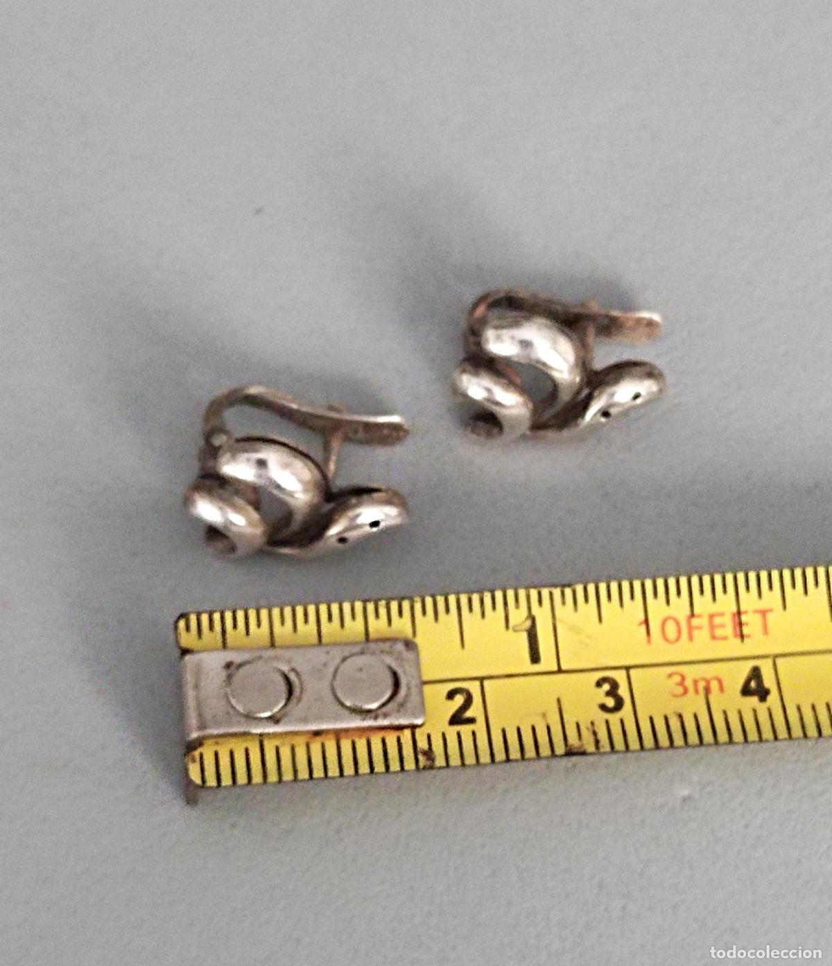 Joyeria: Pendientes de plata de ley, cierre de pala catal&aacute;n. - Foto 3