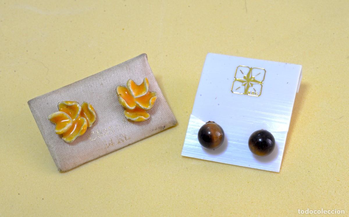 Joyeria: LOTE DE 2 DOS PARES DE PENDIENTES VINTAGE, SIN USO