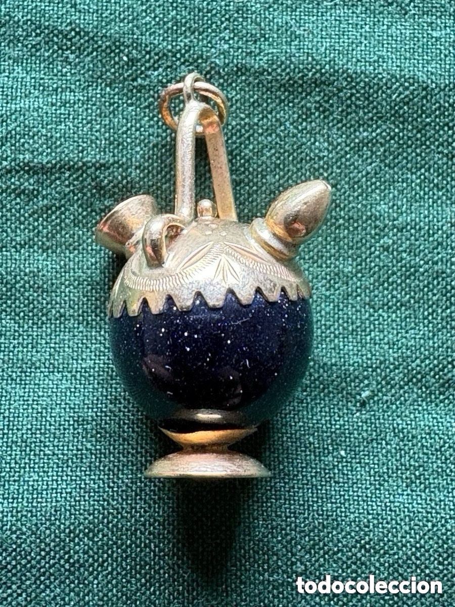 Joyeria: Colgate botijo en oro de ley 18k y piedra natural (A5)