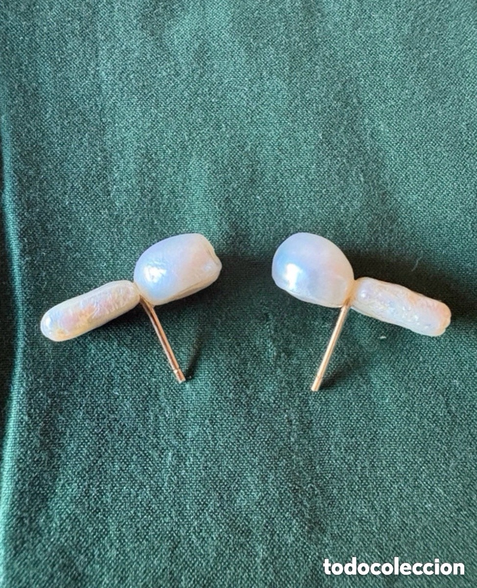 Joyeria: Pendientes de oro 18k y perlas cultivadas