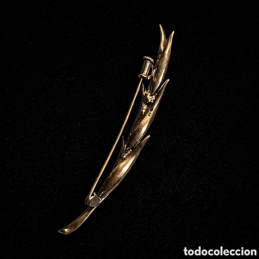 Joyeria: Broche vintage en plata y marquesitas - Foto 3