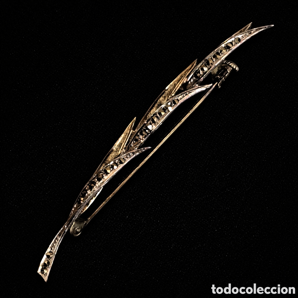 Joyeria: Broche vintage en plata y marquesitas - Foto 6